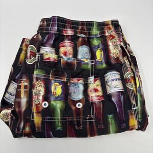 Tommy Bahama Beer Bottle Print Swim Trunks- size Large
